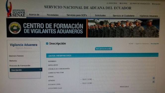 información aduanera de Ecuador.com