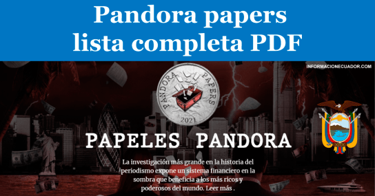 Pandora papers lista completa pdf portada